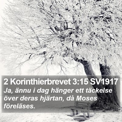 2 Korinthierbrevet 3:15 SV1917 Bible Verse Image