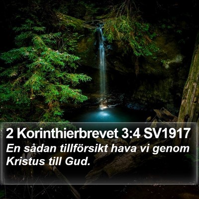 2 Korinthierbrevet 3:4 SV1917 Bible Verse Image