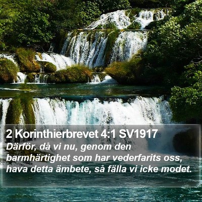 2 Korinthierbrevet 4:1 SV1917 Bible Verse Image