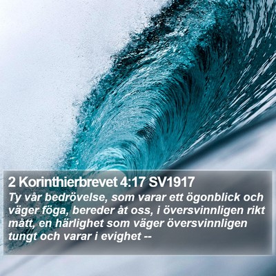 2 Korinthierbrevet 4:17 SV1917 Bible Verse Image