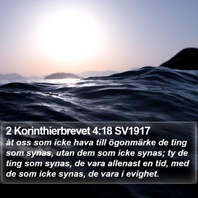 2 Korinthierbrevet 4:18 SV1917 Bible Verse Image