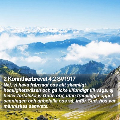 2 Korinthierbrevet 4:2 SV1917 Bible Verse Image