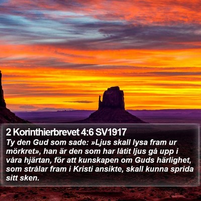 2 Korinthierbrevet 4:6 SV1917 Bible Verse Image