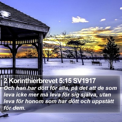 2 Korinthierbrevet 5:15 SV1917 Bible Verse Image