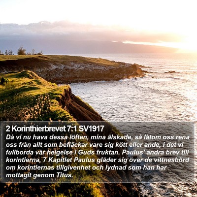 2 Korinthierbrevet 7:1 SV1917 Bible Verse Image