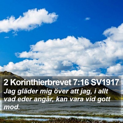 2 Korinthierbrevet 7:16 SV1917 Bible Verse Image
