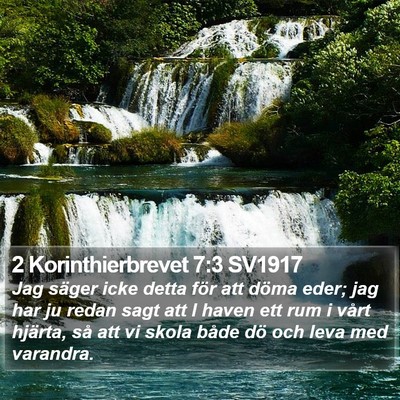 2 Korinthierbrevet 7:3 SV1917 Bible Verse Image