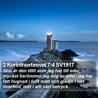 2 Korinthierbrevet 7:4 SV1917 Bible Verse Image