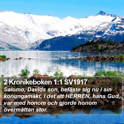 2 Krönikeboken 1:1 SV1917 Bible Verse Image