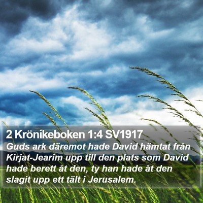 2 Krönikeboken 1:4 SV1917 Bible Verse Image