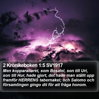 2 Krönikeboken 1:5 SV1917 Bible Verse Image