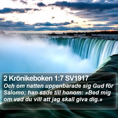 2 Krönikeboken 1:7 SV1917 Bible Verse Image