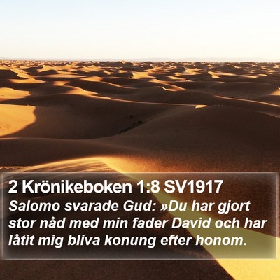 2 Krönikeboken 1:8 SV1917 Bible Verse Image