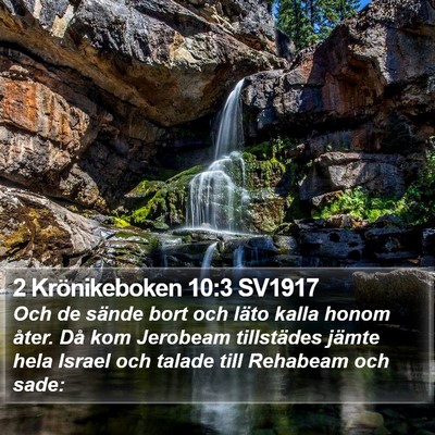 2 Krönikeboken 10:3 SV1917 Bible Verse Image