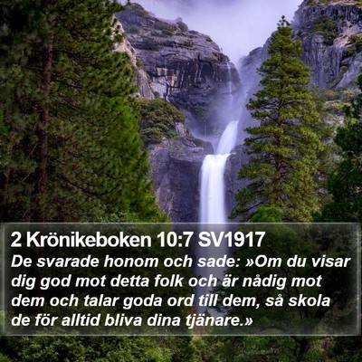 2 Krönikeboken 10:7 SV1917 Bible Verse Image
