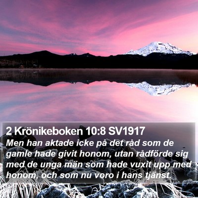 2 Krönikeboken 10:8 SV1917 Bible Verse Image