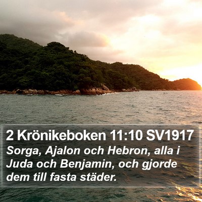 2 Krönikeboken 11:10 SV1917 Bible Verse Image