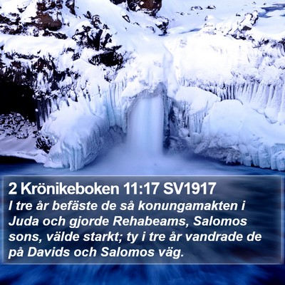 2 Krönikeboken 11:17 SV1917 Bible Verse Image