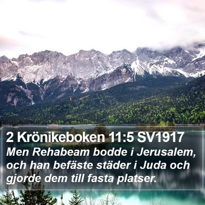 2 Krönikeboken 11:5 SV1917 Bible Verse Image