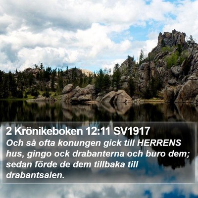 2 Krönikeboken 12:11 SV1917 Bible Verse Image