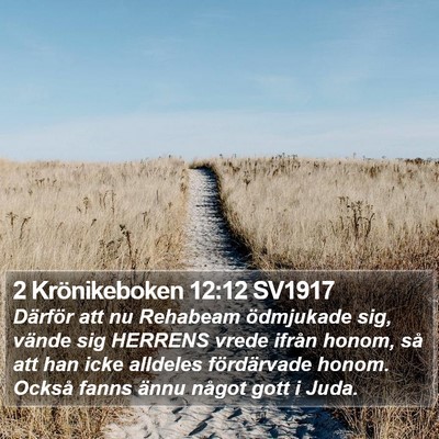 2 Krönikeboken 12:12 SV1917 Bible Verse Image