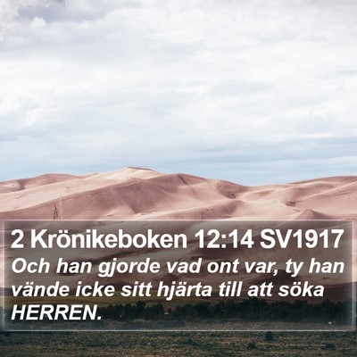 2 Krönikeboken 12:14 SV1917 Bible Verse Image