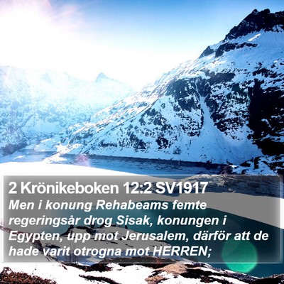 2 Krönikeboken 12:2 SV1917 Bible Verse Image
