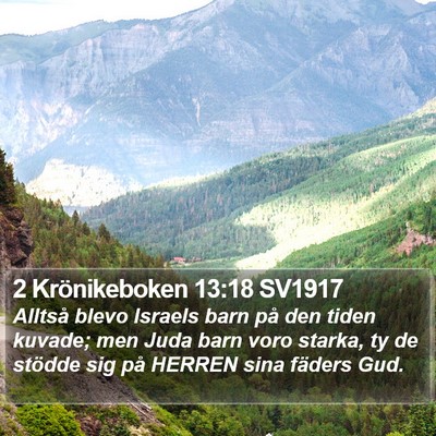 2 Krönikeboken 13:18 SV1917 Bible Verse Image