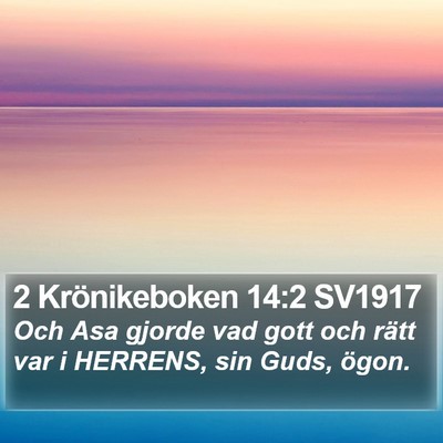 2 Krönikeboken 14:2 SV1917 Bible Verse Image