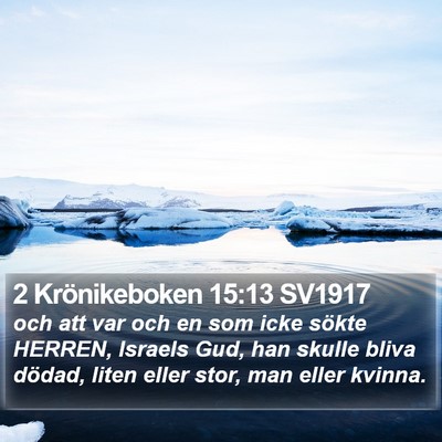 2 Krönikeboken 15:13 SV1917 Bible Verse Image