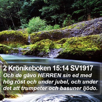 2 Krönikeboken 15:14 SV1917 Bible Verse Image