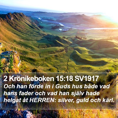 2 Krönikeboken 15:18 SV1917 Bible Verse Image