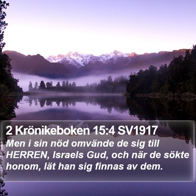2 Krönikeboken 15:4 SV1917 Bible Verse Image