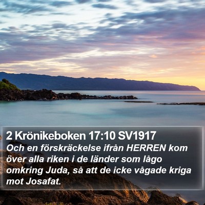 2 Krönikeboken 17:10 SV1917 Bible Verse Image