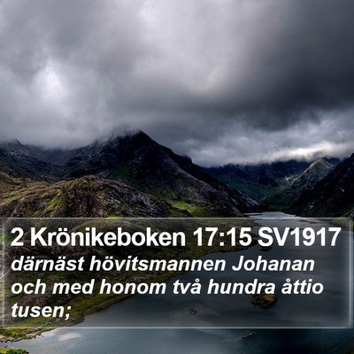 2 Krönikeboken 17:15 SV1917 Bible Verse Image