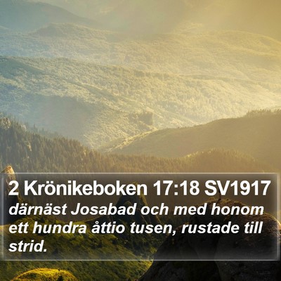 2 Krönikeboken 17:18 SV1917 Bible Verse Image