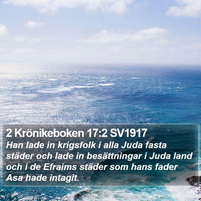 2 Krönikeboken 17:2 SV1917 Bible Verse Image