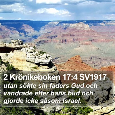 2 Krönikeboken 17:4 SV1917 Bible Verse Image