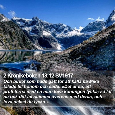 2 Krönikeboken 18:12 SV1917 Bible Verse Image