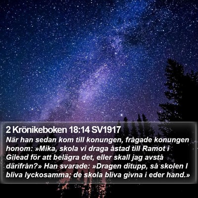 2 Krönikeboken 18:14 SV1917 Bible Verse Image
