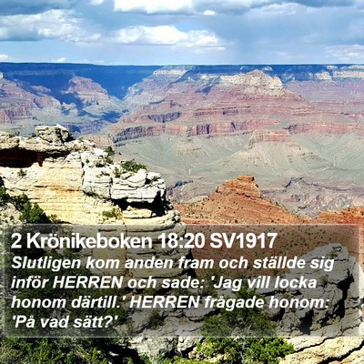 2 Krönikeboken 18:20 SV1917 Bible Verse Image