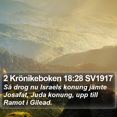 2 Krönikeboken 18:28 SV1917 Bible Verse Image