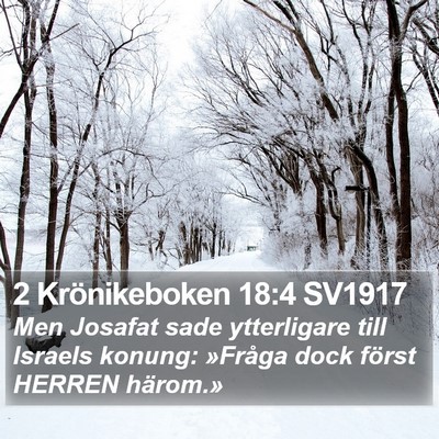 2 Krönikeboken 18:4 SV1917 Bible Verse Image