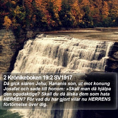 2 Krönikeboken 19:2 SV1917 Bible Verse Image