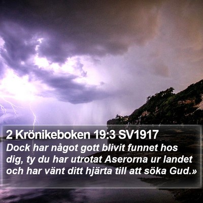 2 Krönikeboken 19:3 SV1917 Bible Verse Image