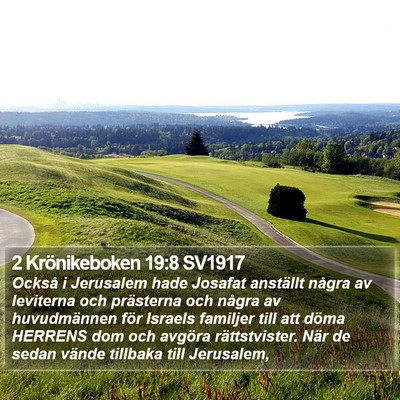 2 Krönikeboken 19:8 SV1917 Bible Verse Image
