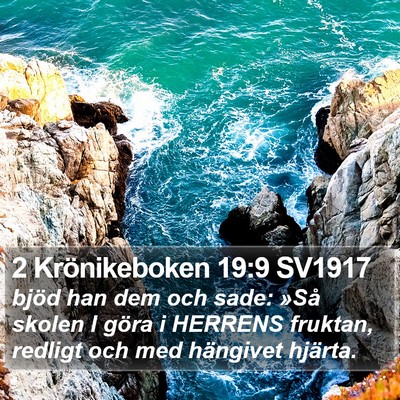 2 Krönikeboken 19:9 SV1917 Bible Verse Image