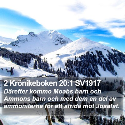 2 Krönikeboken 20:1 SV1917 Bible Verse Image