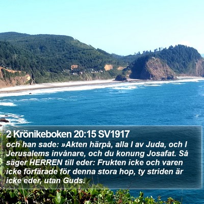 2 Krönikeboken 20:15 SV1917 Bible Verse Image