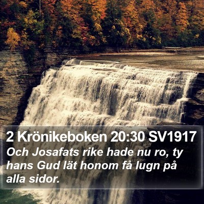 2 Krönikeboken 20:30 SV1917 Bible Verse Image